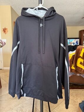 Under Armour Black Hoodie with Light Gray Accents
